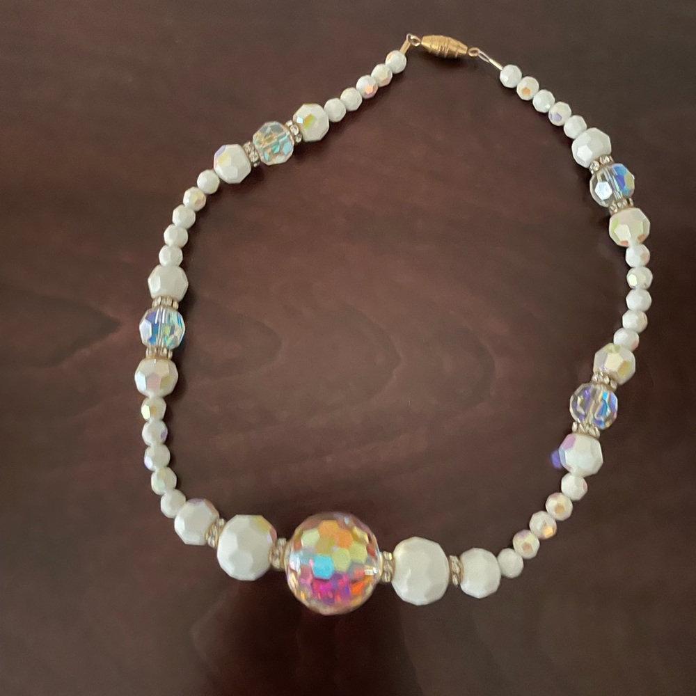 Swarovski AB White and Crystal necklace EUC - Picture 9 of 10